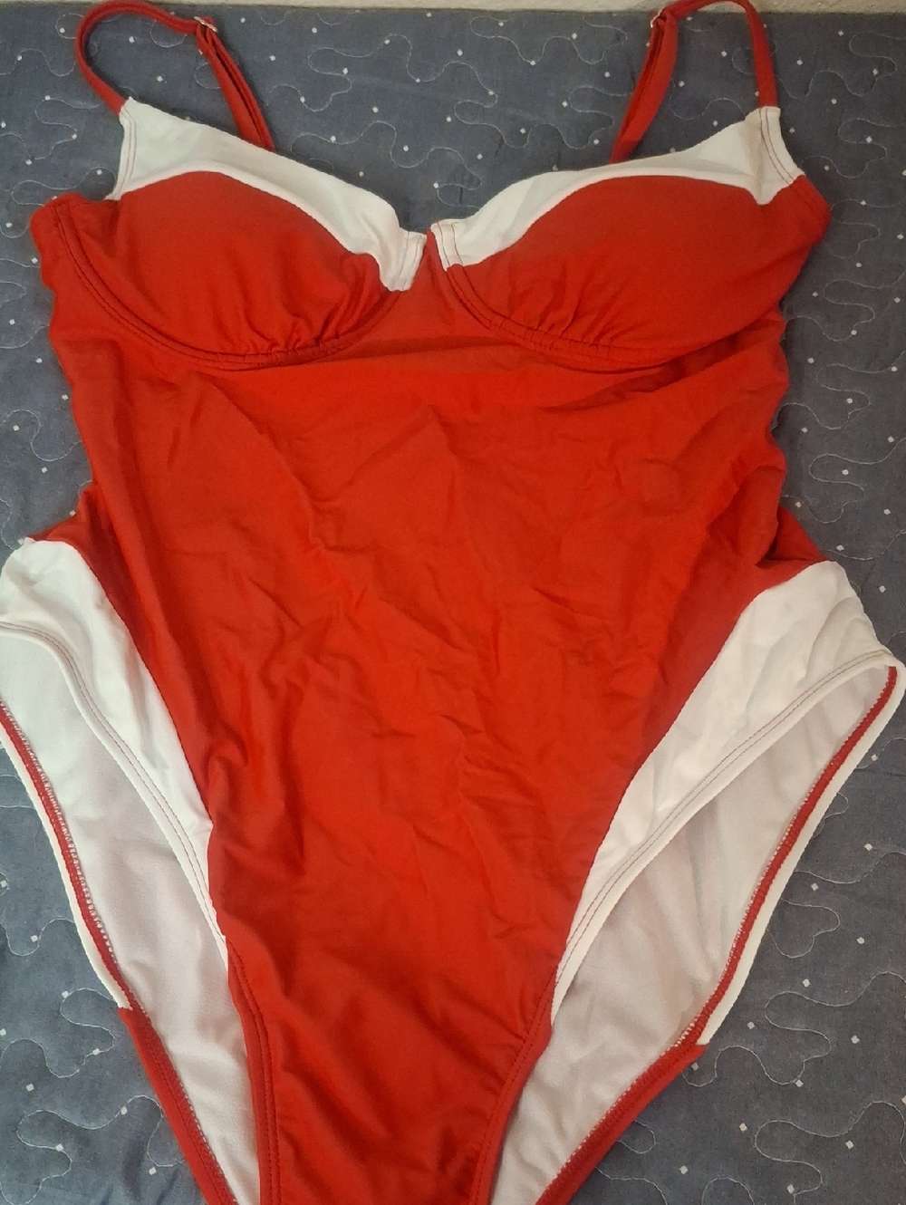 wild fable Red and White One-Piece Swimsuit